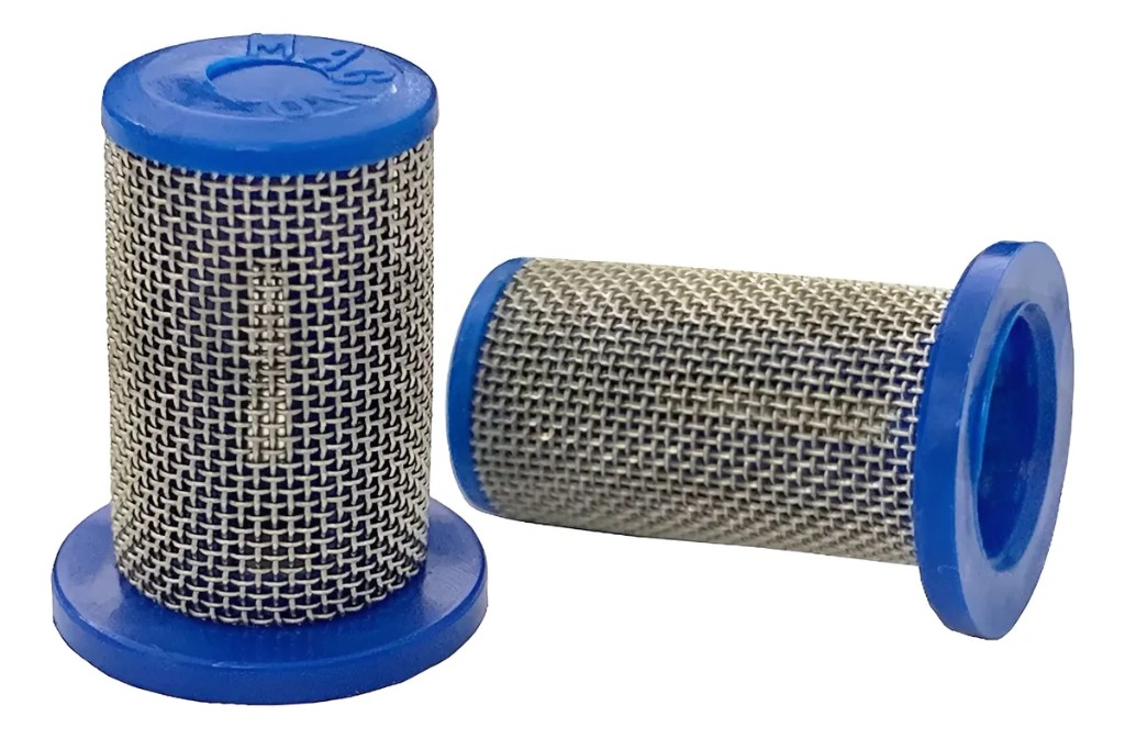 Filtro cônico azul para pulverização